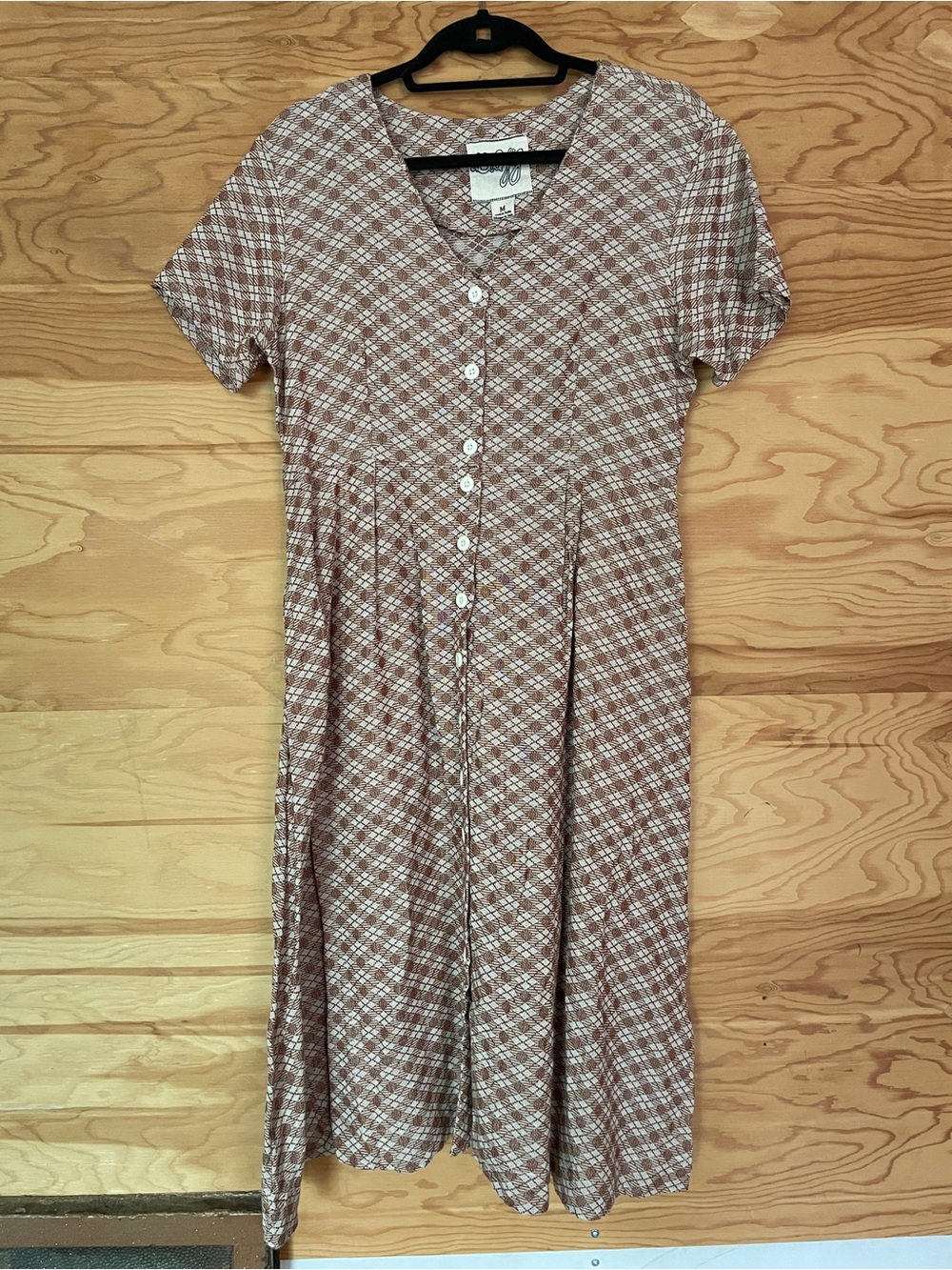 Ace & Jig Greta in Connoisseur—Brown Plaid Button-Front Midi Dress